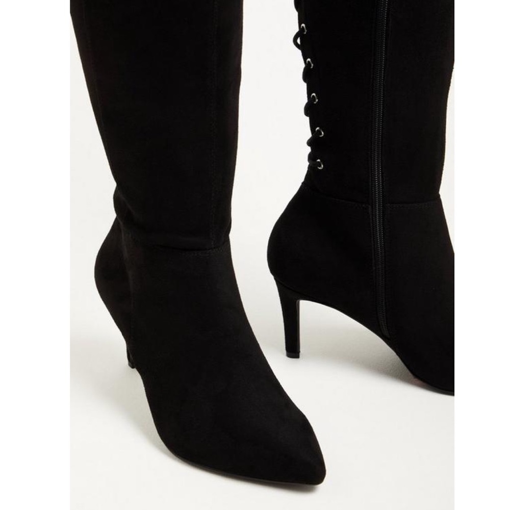Lace Up / Zipper Closure Stiletto Over the Knee Boots - Picture 3 of 9